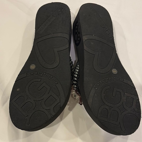 BCBG Generation Women's Black Beaded Sandals - Picture 4 of 4
